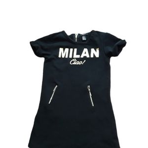 Forever 21 girls Milan black short sleeve dress